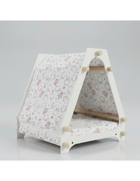 Cuccia design per gatti bianca — tessuto gattini -rosa