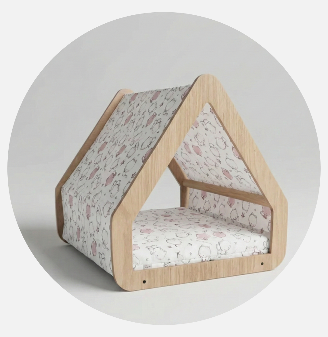 cuccia per gatti in legno design